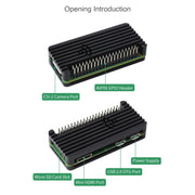 Waveshare Aluminum Alloy Protective Case for Raspberry Pi Zero Series, Suitable for Zero/Zero 2W