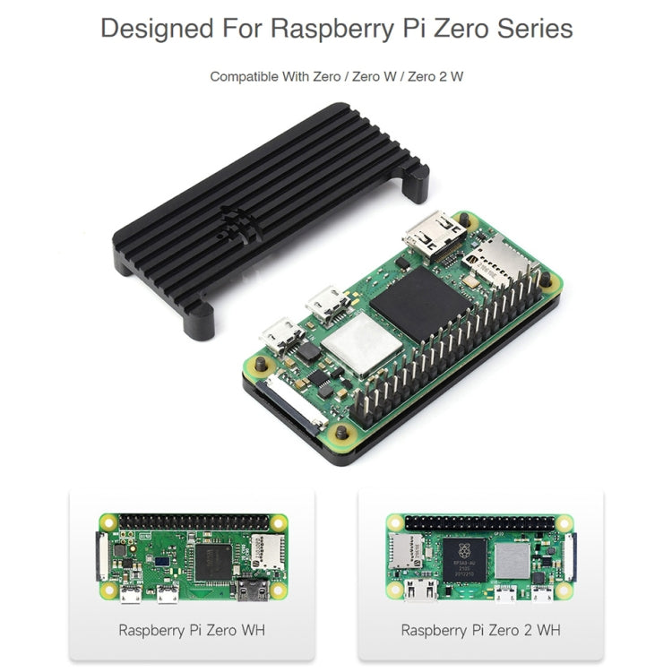 Waveshare Aluminum Alloy Protective Case for Raspberry Pi Zero Series, Suitable for Zero/Zero 2W