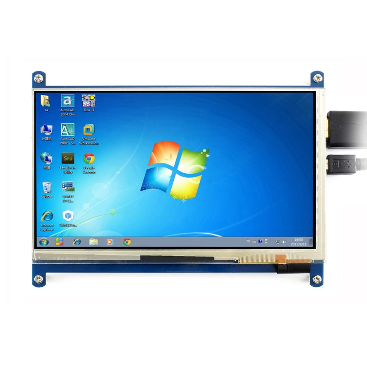 WAVESHARE 7 Inch HDMI LCD (C) 1024×600 Touch Screen for Raspberry Pi Support Various Systems, 7 Inch HDMI LCD (C)