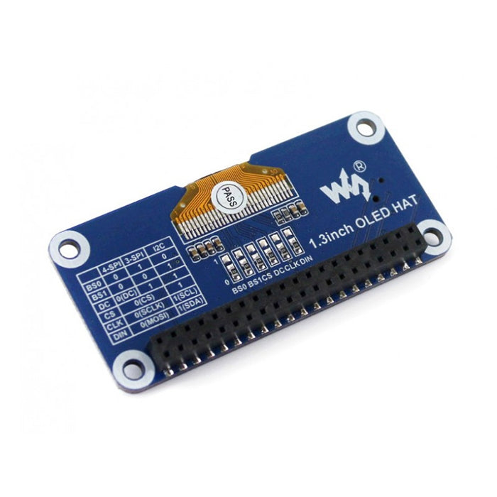 WAVESHARE 1.3 inch OLED Display HAT 128x64 for Raspberry Pi, 1.3inch OLED