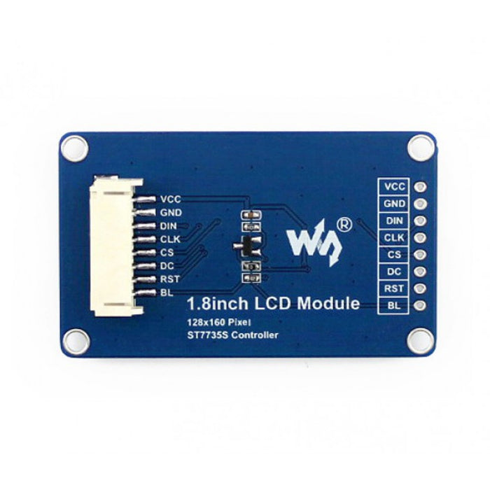 Modulo display LCD generale da 1,8 pollici WAVESHARE 128x160 con interfaccia SPI, 1.8inch LCD Module