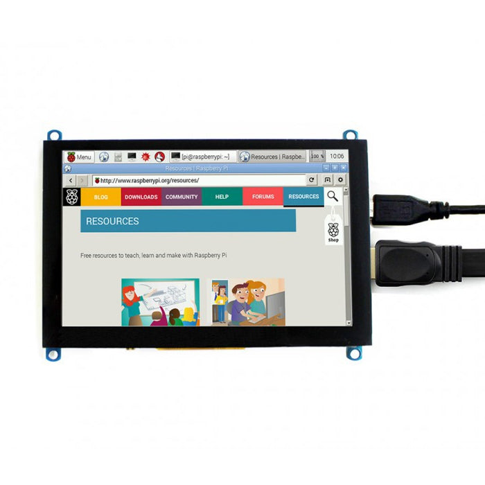 WAVESHARE 5 Inch HDMI LCD (H) 800x480 Touch Screen for Raspberry Pi Support Various Systems, 5 Inch HDMI LCD (H)