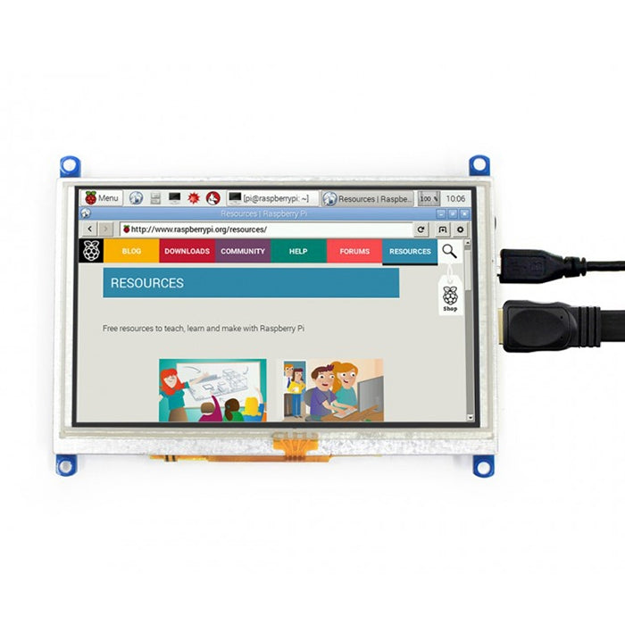 Il touch screen WAVESHARE da 5 pollici HDMI LCD (G) 800x480 per Raspberry Pi supporta vari sistemi, 5 Inch HDMI LCD (G)