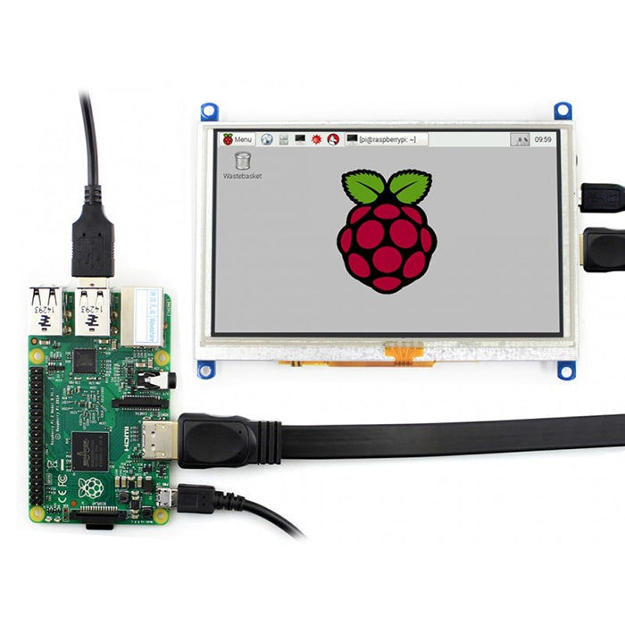 Il touch screen WAVESHARE da 5 pollici HDMI LCD (G) 800x480 per Raspberry Pi supporta vari sistemi, 5 Inch HDMI LCD (G)