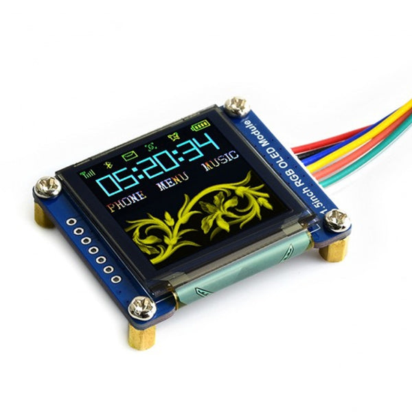 WAVESHARE 128x128 1.5 inch 16-bit High Color General RGB OLED Display Module with SPI Interface, 1.5inch OLED