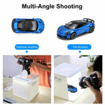 Tenda da studio fotografica pieghevole e portatile da 20 cm con 2 pannelli LED, luminosità 1100LM, kit con 6 sfondi colorati (nero, bianco, giallo, rosso, verde, blu). Dimensioni da aperta: 24 cm x 23 cm x 23 cm.