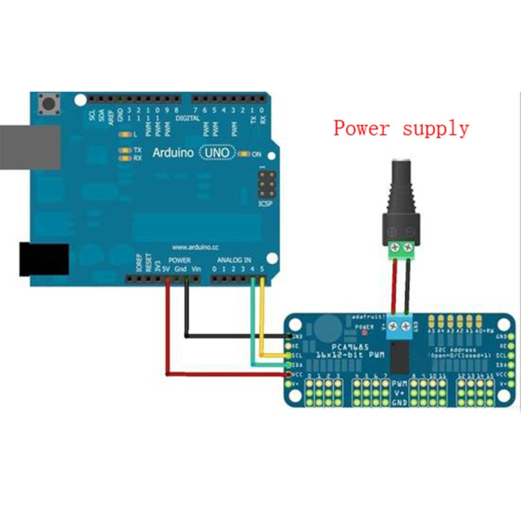 DIY 16 Channel PWM Servo Motor Controller for Arduino, PCA9685