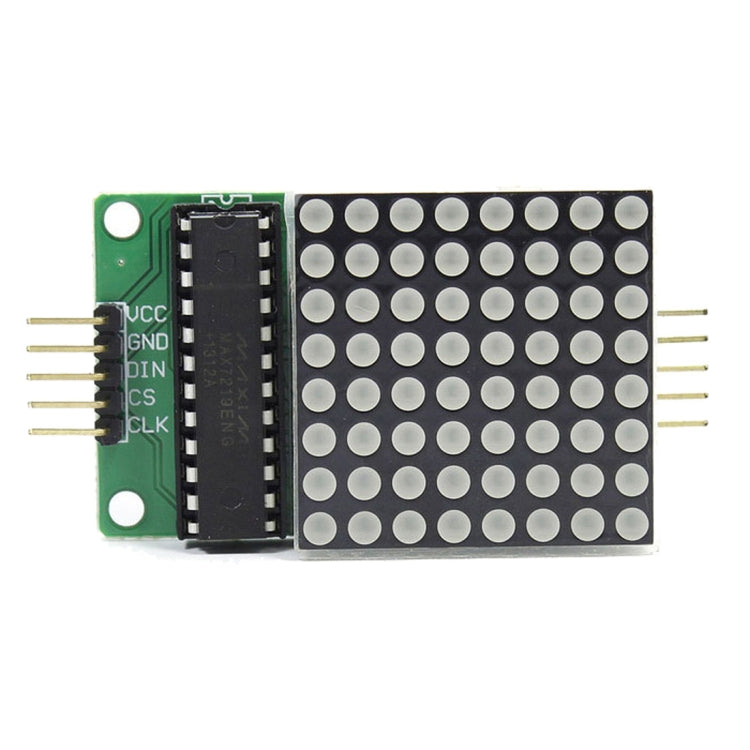 MAX7219 New Red Dot Matrix Module Supports Common Cathode Drive with 5-Dupont Lines for Arduino