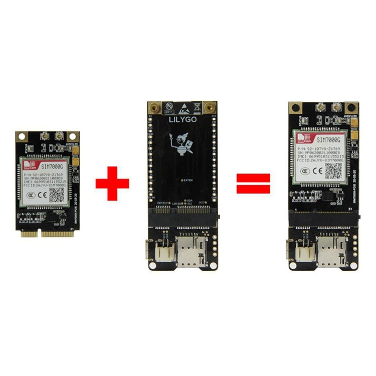 TTGO T-PCIE ESP32-WROVER-B AXP192 Chip WiFi Bluetooth Nano Card Modulo serie SIM Scheda di sviluppo componibile hardware, modulo PCIE-SIM7600JC, PCIE-SIM7600JC Module