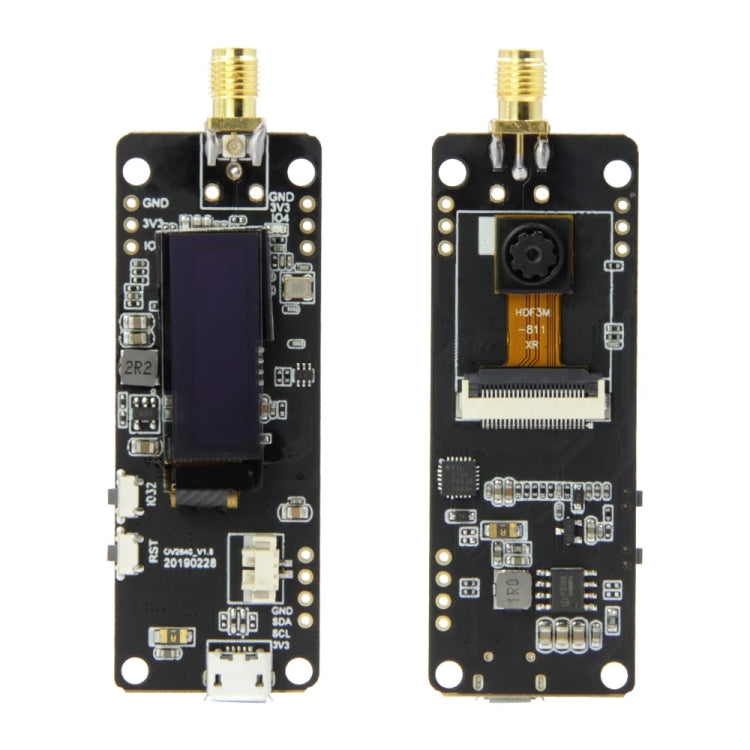 TTGO T-Journal Lens OV2640 SMA WiFi Camera Module 0.91 OLED Development Board with 3dbi Antenna, T-Journal Lens