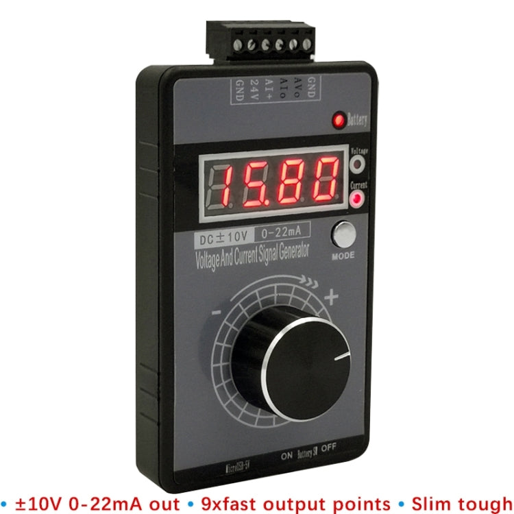 Generatore segnale 4-20mA 0-10V con batteria integrata