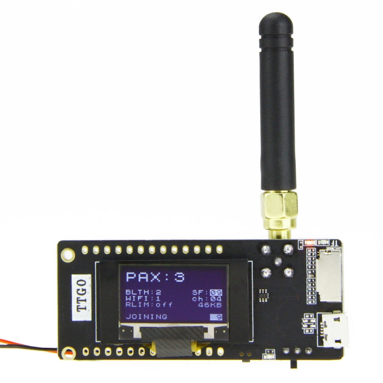 TTGO LORA32 V2.1 ESP32 Modulo wireless WiFi OLED Bluetooth da 0,96 pollici Modulo 433 MHz SMA IP5306 con antenna, 433MHz