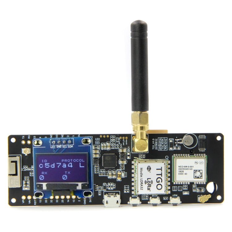 TTGO T-Beam ESP32 WiFi Module Bluetooth 433MHz GPS NEO-M8N LORA 32 Module with Antenna and 18650 Battery Holder, 433MHz