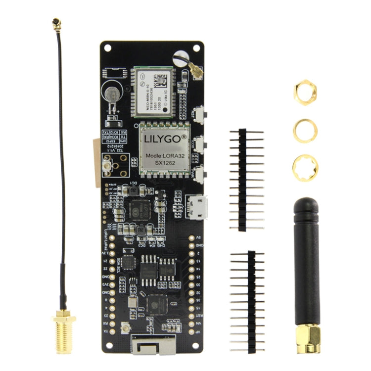 TTGO T-Beam ESP32 WiFi Module Bluetooth 433MHz GPS NEO-M8N LORA 32 Module with Antenna and 18650 Battery Holder, 433MHz