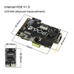 Scheda estensione Ethernet TTGO T-Internet-POE ESP3 15x10x1cm