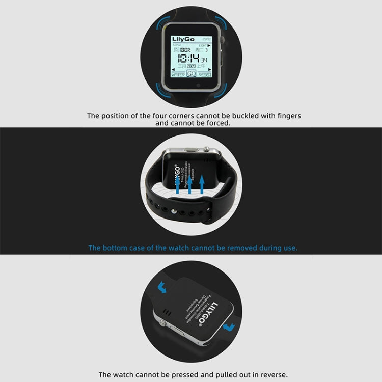 TTGO T-Watch-2020 ESP32 Chip principale Orologio indossabile programmabile con display touch da 1,54 pollici