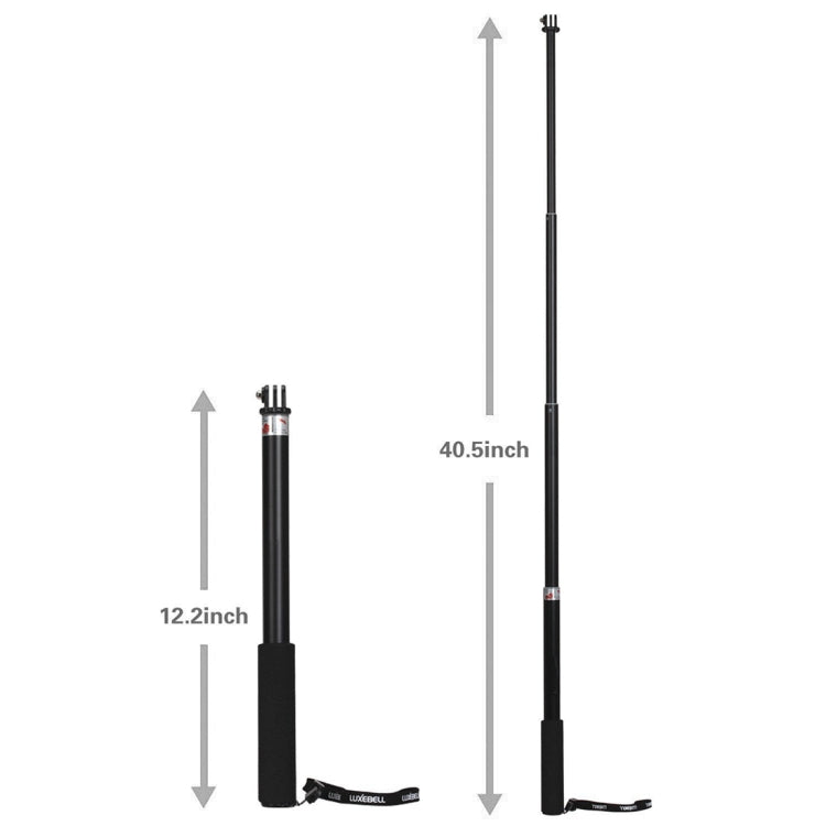 Asta selfie universale in lega di alluminio con adattatore, lunghezza: 25-75 cm, Length: 25-75cm
