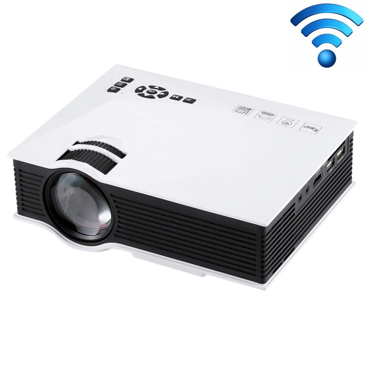 UC68 1200 Lumens HD 800 x 480 Digital LED Projector with Remote Control, Support USB / SD / VGA / HDMI, UC68, UC68 White