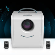 W-S1 10W Kids Projector, 30 Lumens 1080P HD LCD Technology, Support AV/USB/Mini SD Card/HDMI/Audio
