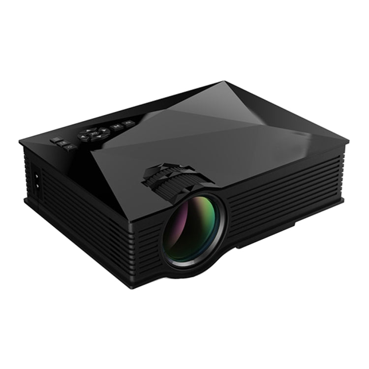 Proiettore LED HD multimediale Home Theater UC68+ 40ANSI 1024 x 600P, supporto USB/SD/HDMI/VGA/IR, UC46+ Black