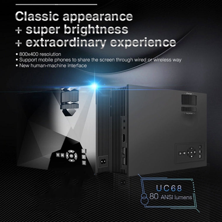 Proiettore LED Home Theater HD 1080P UC68 80ANSI