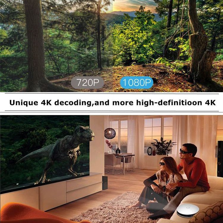 Wejoy DL-S9 220 Lumen 1280x720 720P Android 6.0 HD Bluetooth WiFi Smart Laser 3D Projector, Support HDMI/USB x 2/TF Card