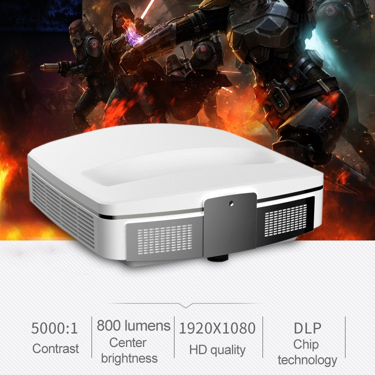 Wejoy K5+ 3400 Lumen 1280x1080 1080P Android 5.1 HD Bluetooth WiFi Smart 3D Ultra-short Focus Projector, Support HDMI x 2 / USB x 2 / Micro SD Card