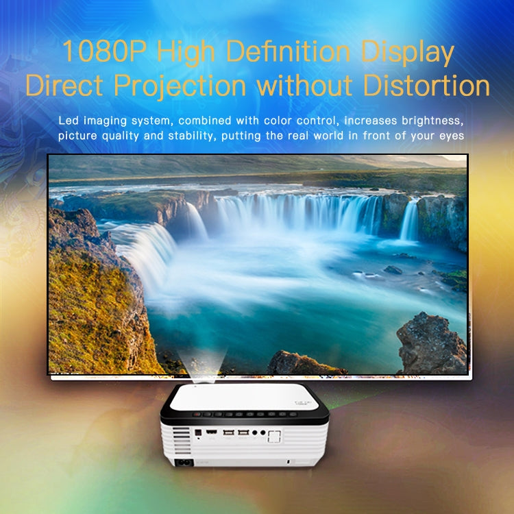 Wejoy L6 5 inch 200 ANSI Lumens 1920 x 1080P HD Smart Projector, Support 1 x AV / 1 x VGA / 1x HDMI / 2 x USB, Normal Version