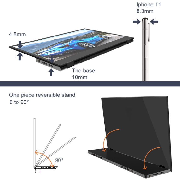 Display portatile HD 14 pollici 1080P ultrasottile M8
