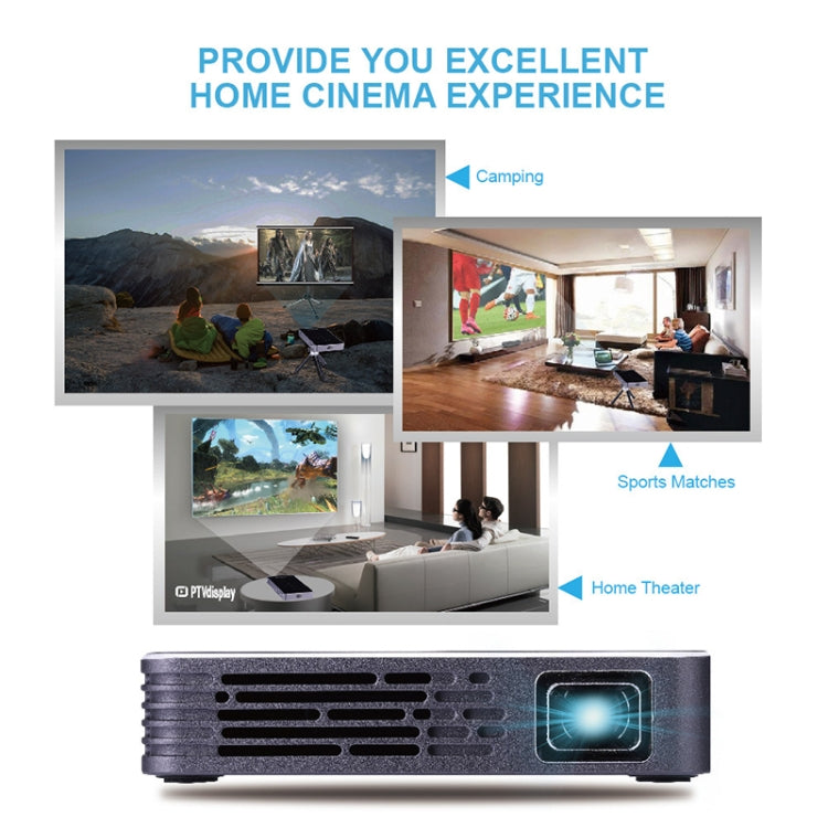 P8I 854x480 100LM DLP Portable Multimedia Mini Projector