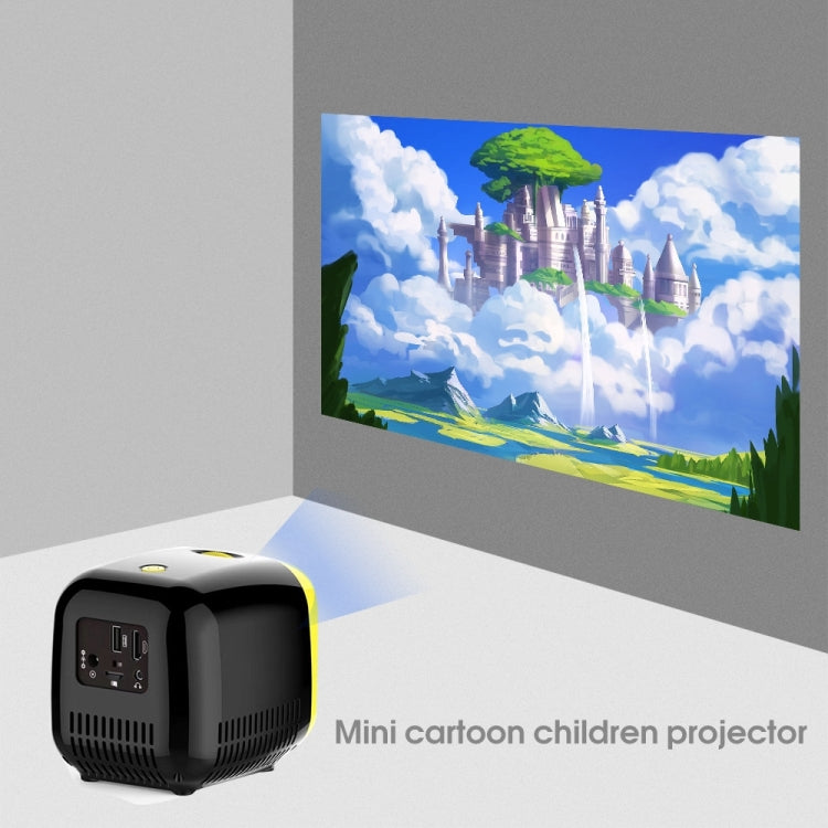 L1 Kids Projector Mini Portable LED Speaker Projector for Home AU Plug