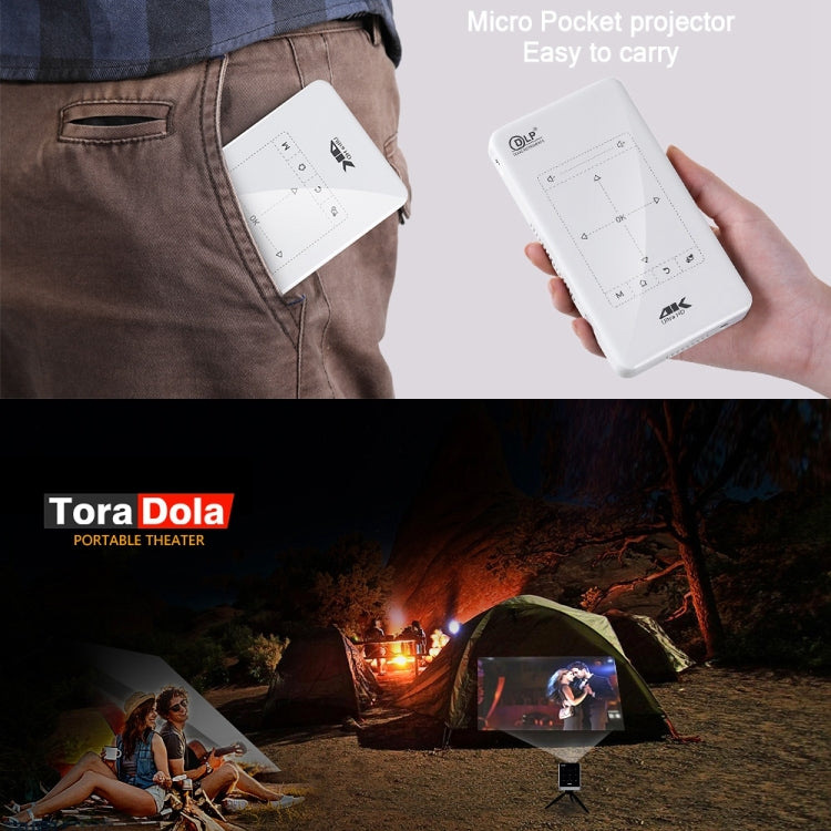 Mini proiettore portatile 4K Ultra HD DLP con Android 6.0