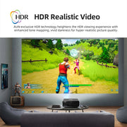 AUN U001 Proiettore digitale HD LED Home Theater portatile 4K 18000 lumen, EU Plug