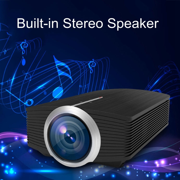 YG510 1200 LUX 800*480 HD Home Theater LED Projector, Support HDMI & VGA & AV & TF & USB, YG510 Black