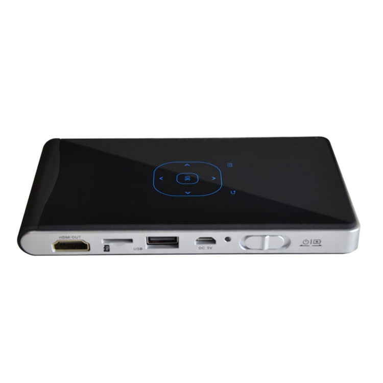 DLP100W Mini Android 4.4 60 Ansi Lumins 1080P Quad-core DLP Pico Proiettore, supporto WiFi / Bluetooth / HDMI / USB / TF / Miracast / Airplay, DLP100W Black, DLP100W White