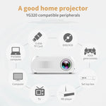 Mini proiettore LED YG320 320x240 con HDMI, AV, SD, USB