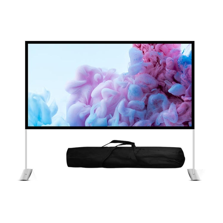 Polyester Folding Projector Film Curtain with External Bracket, Size: 100 inch (16:9), Size: 100 inch