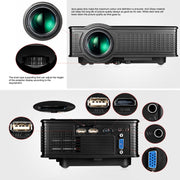 LY-50 1800 Lumens 1280x800 Home Theater LED Projector with Remote Control, AV &amp; USB Support, VGA &amp; HDMI, LY-50