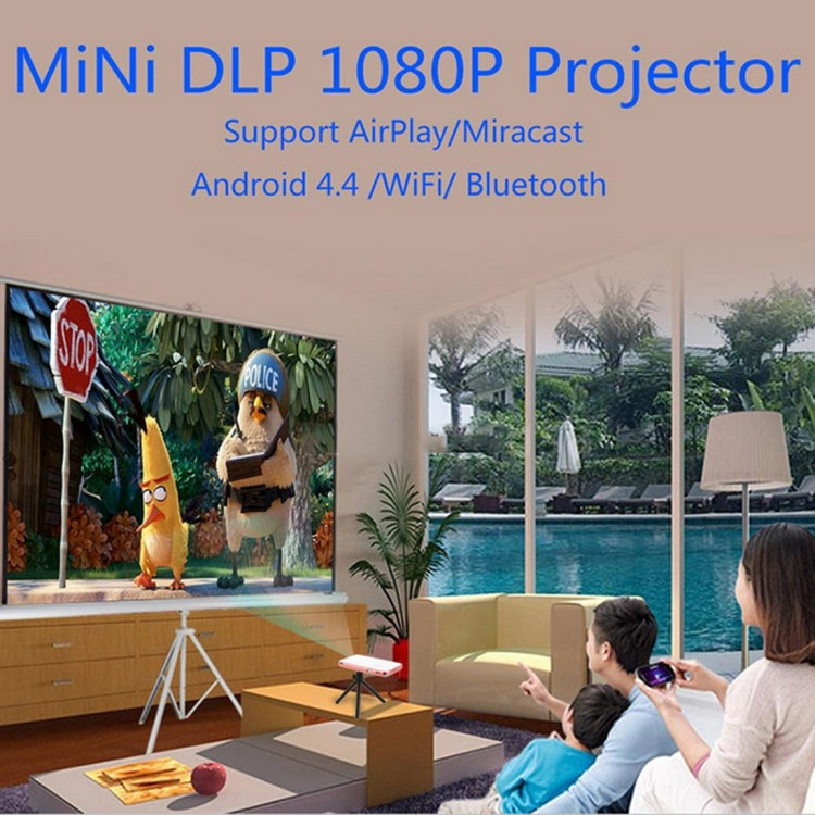 Mini proiettore intelligente Wejoy DL-S6+ 1000 lumen 854x480, CPU RK3128, 1 GB+32 GB, Android 4.4, Bluetooth, WiFi, HDMI, DL-S6+/Rose Gold