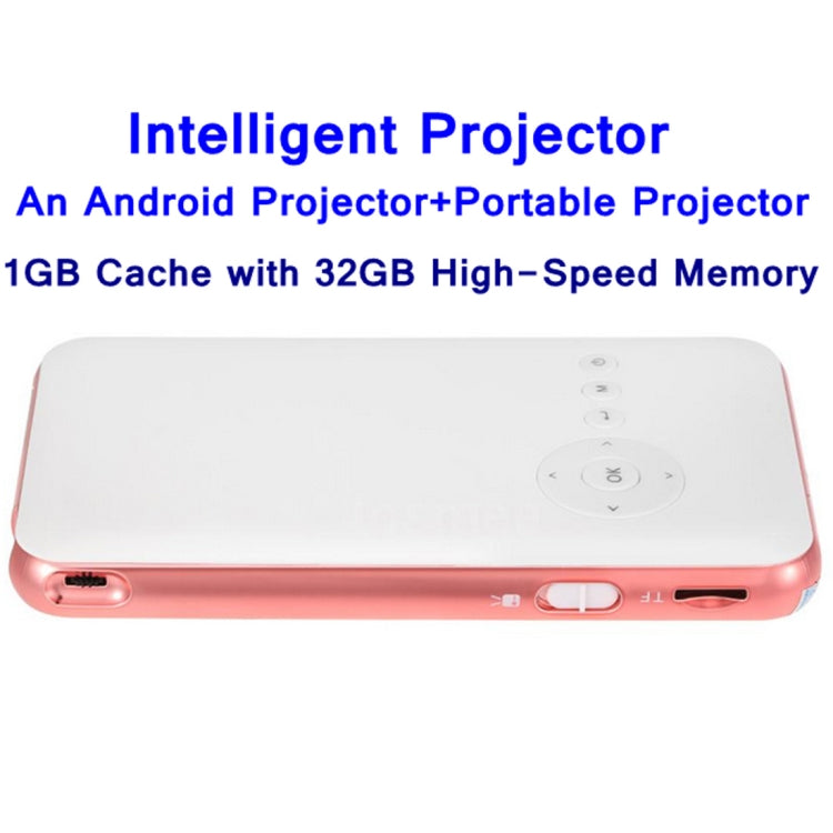 Mini proiettore intelligente Wejoy DL-S6+ 1000 lumen 854x480, CPU RK3128, 1 GB+32 GB, Android 4.4, Bluetooth, WiFi, HDMI, DL-S6+/Rose Gold