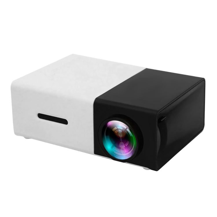 YG300 Mini proiettore LED home theater portatile da 400LM con telecomando, supporto interfacce HDMI, AV, SD, USB, (batteria al litio incorporata da 1300 mAh)