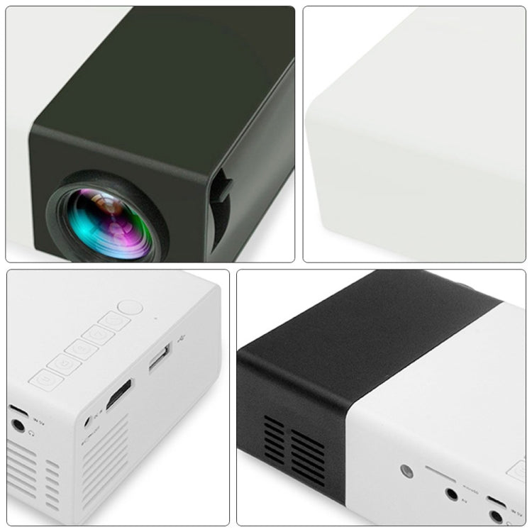 YG300 Mini Portable Home Theater LED Projector 400LM with Remote Control, Support HDMI, AV, SD, USB Interfaces, (Built-in 1300mAh Lithium Battery)