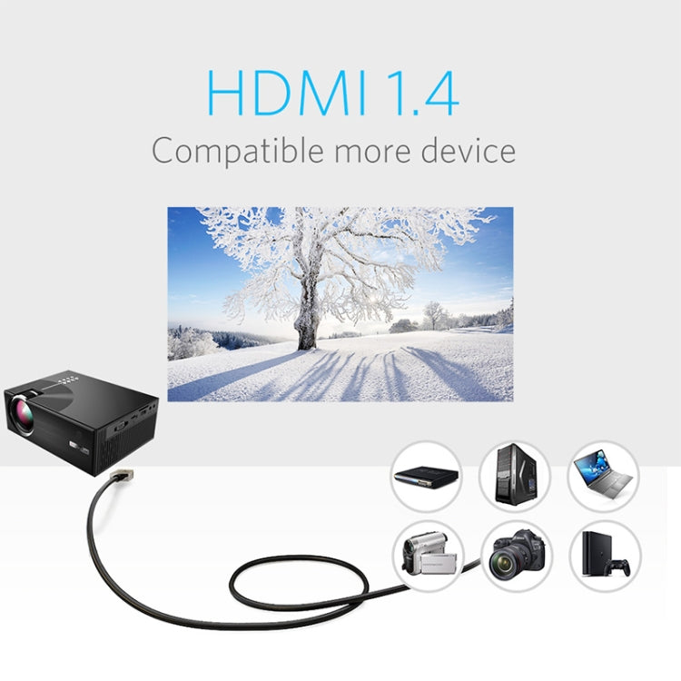 Cheerlux C7 1800 Lumens 800 x 480 720P 1080P HD Smart Projector, Support HDMI/USB/VGA/AV/SD, C7