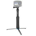 RUIGPRO Treppiede portatile monopiede Supporto per monopiede telescopico per selfie stick per DJI Osmo Action, GoPro HERO10 Nero /9 Nero / HERO8 Nero /7 /6 /5 /5 Sessione /4 Sessione /4 /3+ /3 /2 /1, Xiaoyie altre action camera, Black)