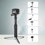 RUIGPRO Treppiede portatile monopiede Supporto per monopiede telescopico per selfie stick per DJI Osmo Action, GoPro HERO10 Nero /9 Nero / HERO8 Nero /7 /6 /5 /5 Sessione /4 Sessione /4 /3+ /3 /2 /1, Xiaoyie altre action camera, Black)