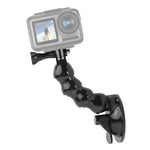 Supporto con morsetto flessibile a ventosa per GoPro Hero11 Black / HERO10 Black /9 Black / HERO8 Black /7 /6 /5 /5 Session /4 Session /4 /3+ /3 /2 /1, DJI Osmo Action, Xiaoyi e altriTelecamere d'azione, Jaws Flex Clamp