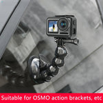 Supporto con morsetto flessibile a ventosa per GoPro Hero11 Black / HERO10 Black /9 Black / HERO8 Black /7 /6 /5 /5 Session /4 Session /4 /3+ /3 /2 /1, DJI Osmo Action, Xiaoyi e altriTelecamere d'azione, Jaws Flex Clamp