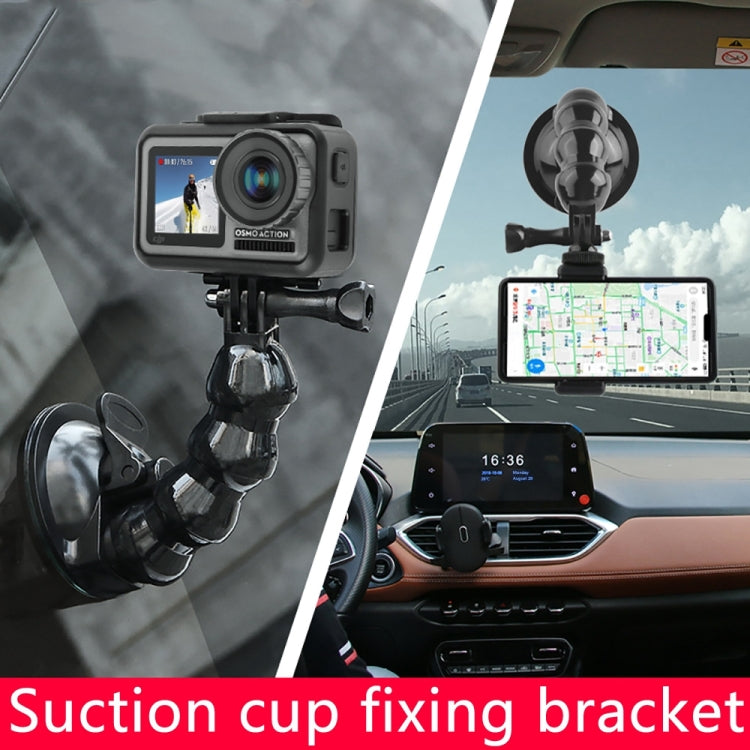 Supporto con morsetto flessibile a ventosa per GoPro Hero11 Black / HERO10 Black /9 Black / HERO8 Black /7 /6 /5 /5 Session /4 Session /4 /3+ /3 /2 /1, DJI Osmo Action, Xiaoyi e altriTelecamere d'azione, Jaws Flex Clamp