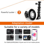 Supporto con morsetto flessibile a ventosa per GoPro Hero11 Black / HERO10 Black /9 Black / HERO8 Black /7 /6 /5 /5 Session /4 Session /4 /3+ /3 /2 /1, DJI Osmo Action, Xiaoyi e altriTelecamere d'azione, Jaws Flex Clamp