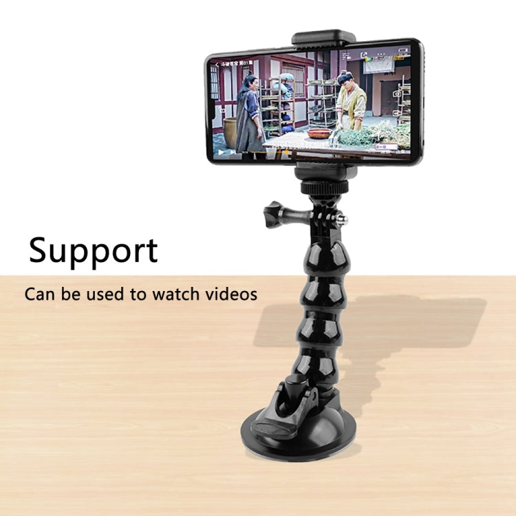 Supporto con morsetto flessibile a ventosa per GoPro Hero11 Black / HERO10 Black /9 Black / HERO8 Black /7 /6 /5 /5 Session /4 Session /4 /3+ /3 /2 /1, DJI Osmo Action, Xiaoyi e altriTelecamere d'azione, Jaws Flex Clamp